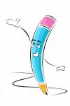 Happy Cartoon Pencil